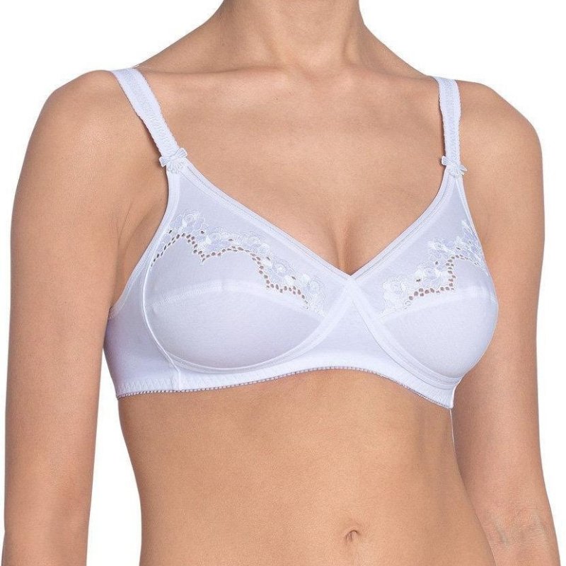 Βαμβακερό σουτιέν TRIUMPH χωρίς μπανέλα  Elastic Cross+Cotton N λευκό