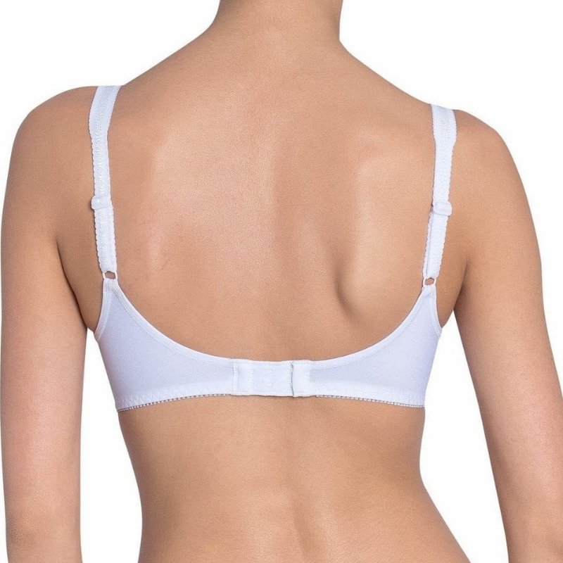 Βαμβακερό σουτιέν TRIUMPH χωρίς μπανέλα  Elastic Cross+Cotton N λευκό πλάτη