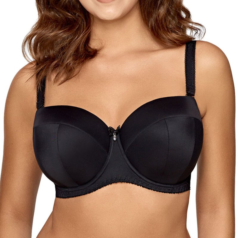Strapless AVA με μπανέλα για μεγάλο στήθος | 1787 μαύρο κοντινό