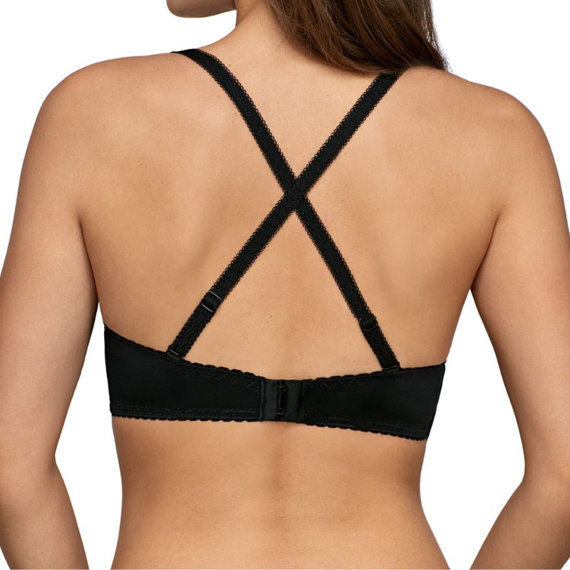 Strapless AVA με μπανέλα για μεγάλο στήθος | 1787 μαύρο χιαστί πλάτη