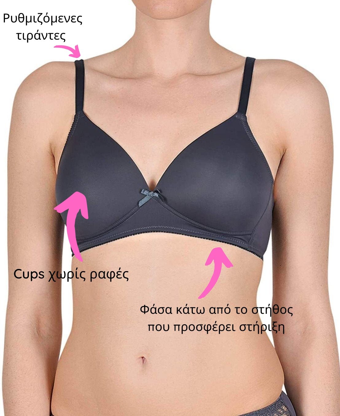 Σουτιέν NATURANA χωρίς μπανέλα 5166 μπλέ σκούρο