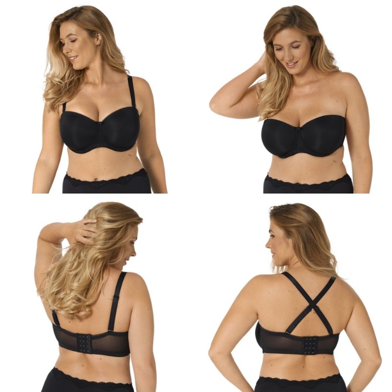 Στράπλες σουτιέν TRIUMPH με ενίσχυση & μπανέλα Beauty Full Essential WDP μαύρο