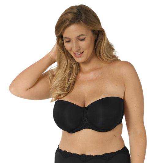 Στράπλες σουτιέν TRIUMPH με ενίσχυση & μπανέλα Beauty Full Essential WDP μαύρο χωρίς τιράντες
