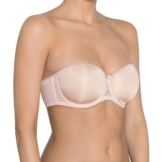 Στράπλες σουτιέν TRIUMPH με ενίσχυση & μπανέλα Beauty Full Essential WDP μπέζ χωρίς τιράντες