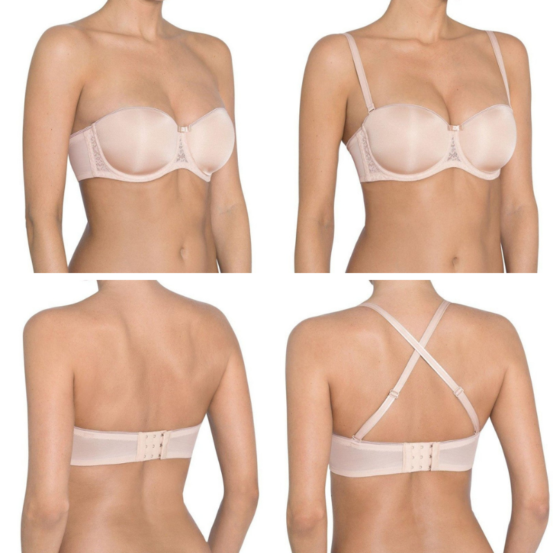 Στράπλες σουτιέν TRIUMPH με ενίσχυση & μπανέλα Beauty Full Essential WDP μπέζ 