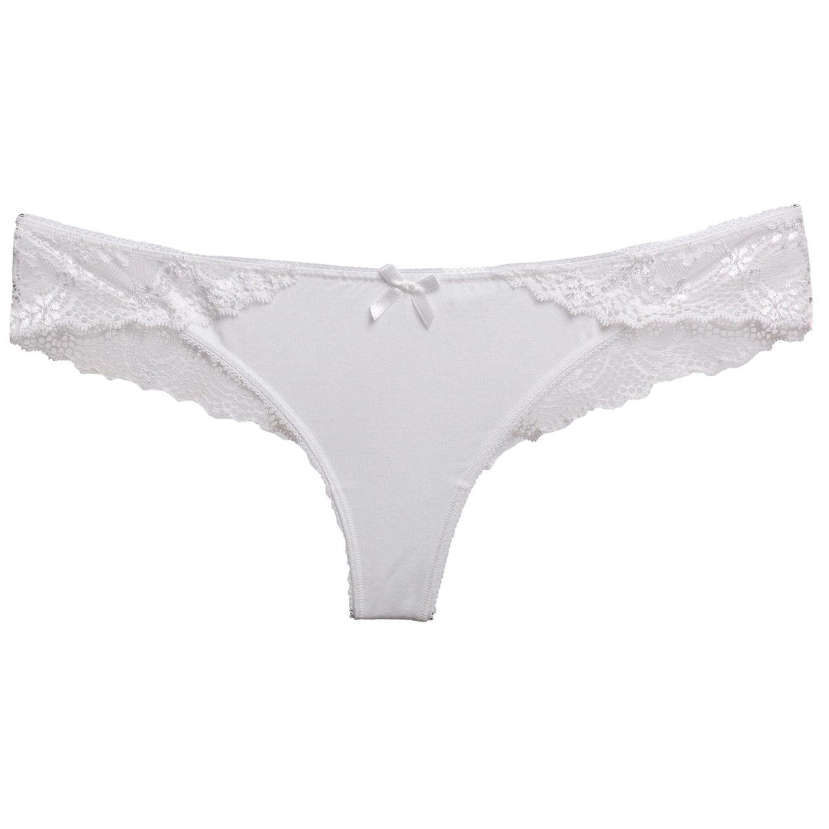 Brazilian Slip Dreams χαμηλόμεσο με ελαστική δαντέλα | 661 λευκό μπροστά