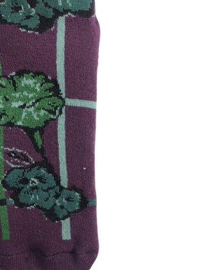 Γυναικείες κάλτσες με βεντουζάκια Scopri | fiore μώβ κοντινό