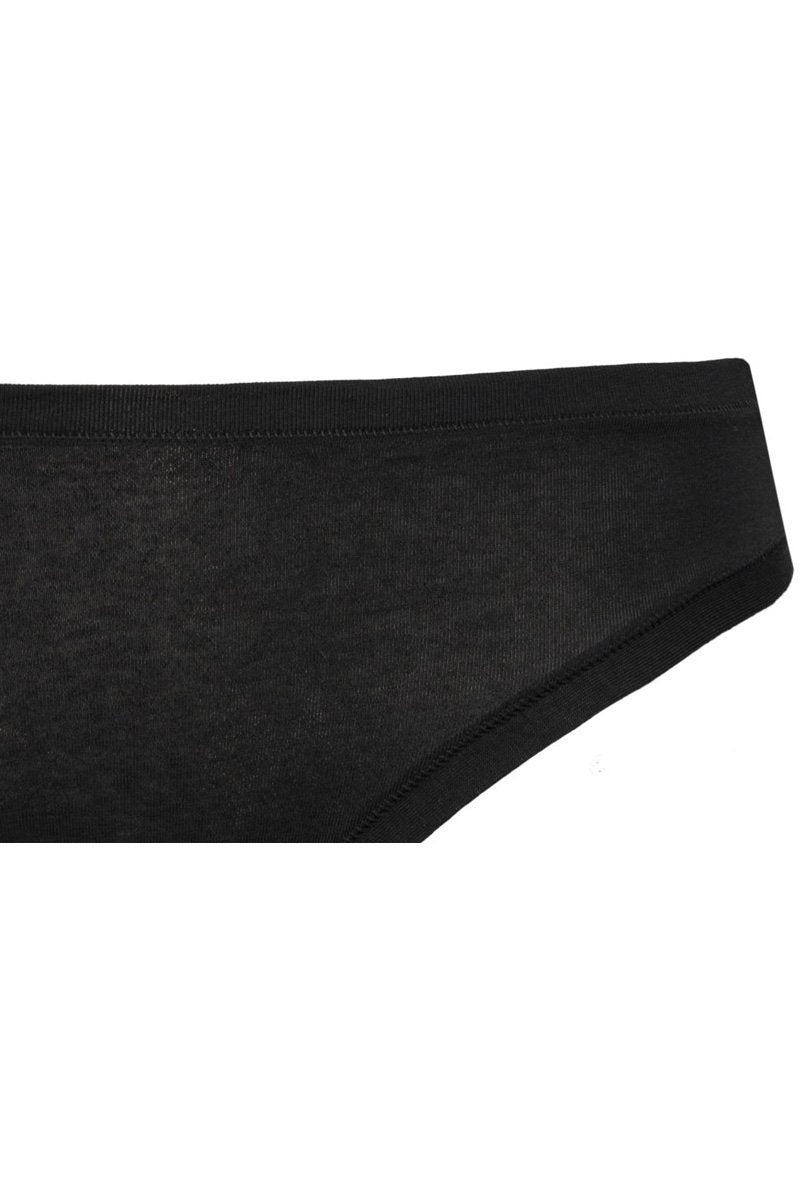 Γυναικείο Mini Slip Sielei  από οργανικό βαμβάκι | 1445 μαύρο μπροστά κοντινό