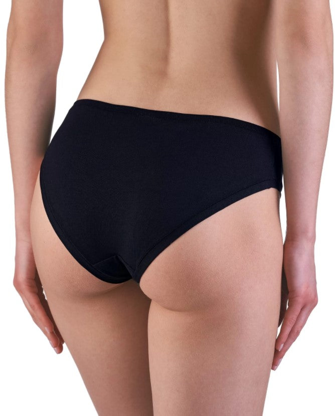 Γυναικείο Mini Slip Sielei  από οργανικό βαμβάκι | 1445 μαύρο πίσω