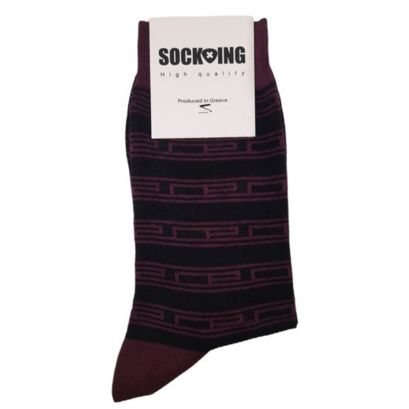 Κάλτσες Sock-Ing με σχέδιο Lines | 4221-19 μώβ
