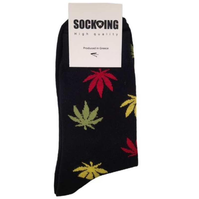 Κάλτσες Sock-Ing με σχέδιο Marixouana | 4026-01 μαύρες κοντινό