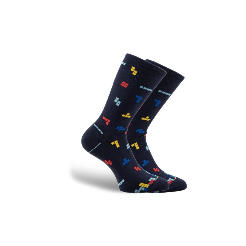 Κάλτσες Sock-Ing με σχέδιο Tetris | 4521-03 μπλέ σκούρο