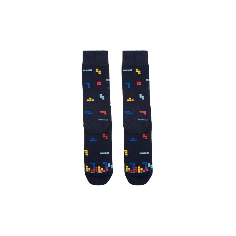 Κάλτσες Sock-Ing με σχέδιο Tetris | 4521-03 μπλέ σκούρο πίσω
