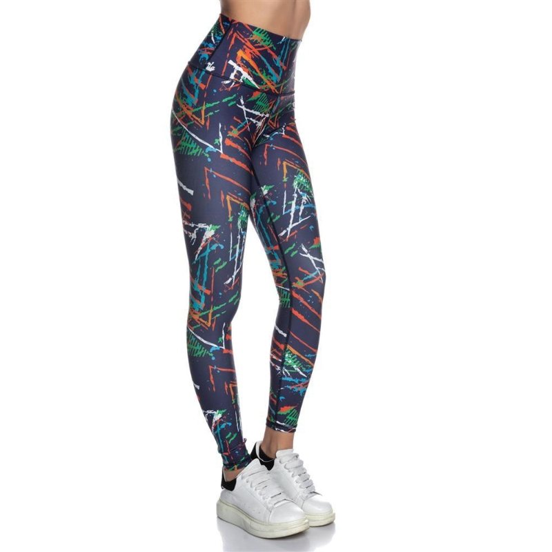 Ψηλόμεσο Push-Up κολάν Inizio με Color Printed μπροστά