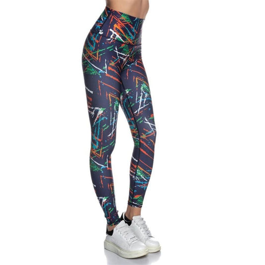 Ψηλόμεσο Push-Up κολάν Inizio με Color Printed μπροστά