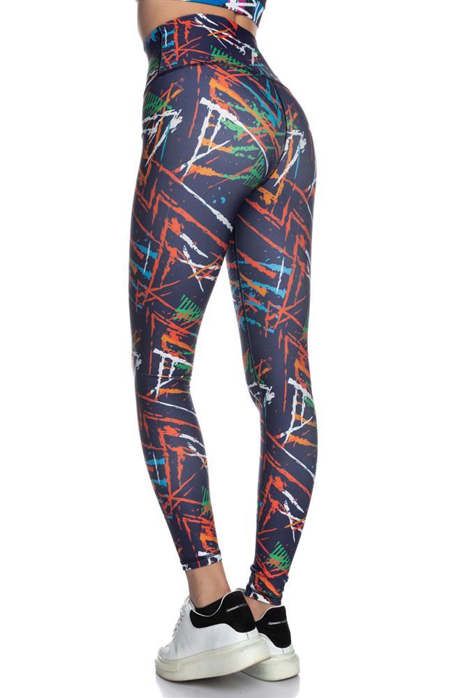 Ψηλόμεσο Push-Up κολάν Inizio με Color Printed πίσω