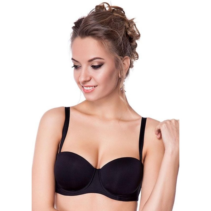 Σουτιέν strapless με επένδυση | Elegance 6004 Leilieve μαύρο με τιράντες