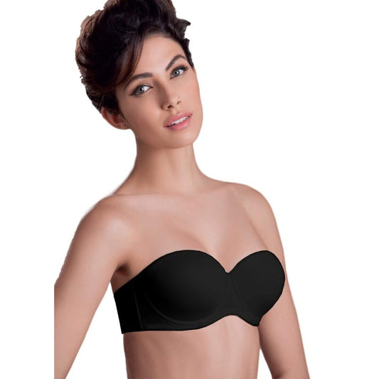 Σουτιέν strapless με επένδυση | Elegance 6004 Leilieve μαύρο
