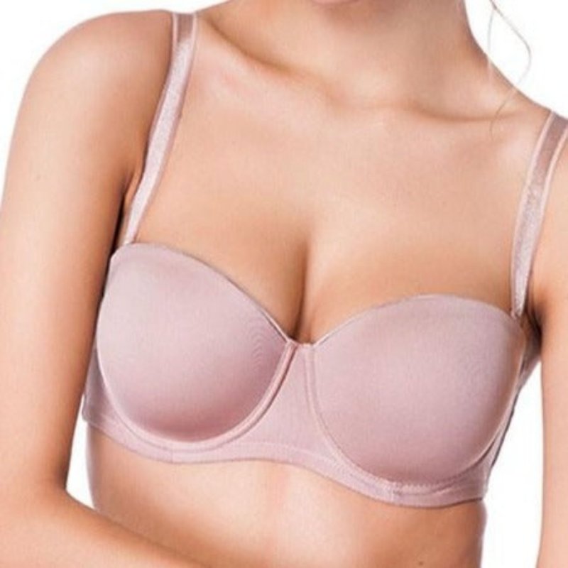 Σουτιέν strapless με επένδυση | Elegance 6004 Leilieve μπέζ με τιράντες